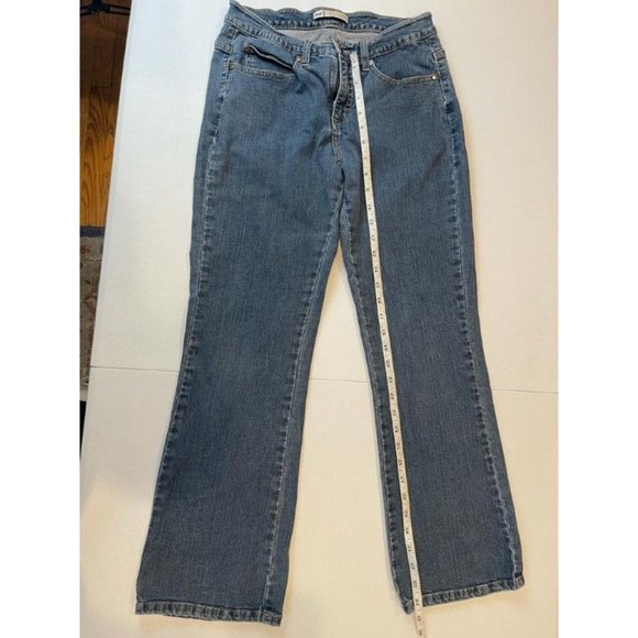 Lee Women Jeans Straight Leg Slender Secret Lower On The Waist Mid Rise Blue W28 - Picture 4 of 8